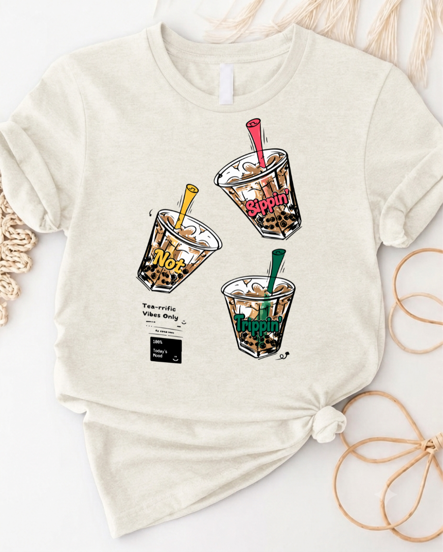 Not Trippin' Bubble Tea Graphic T-Shirt