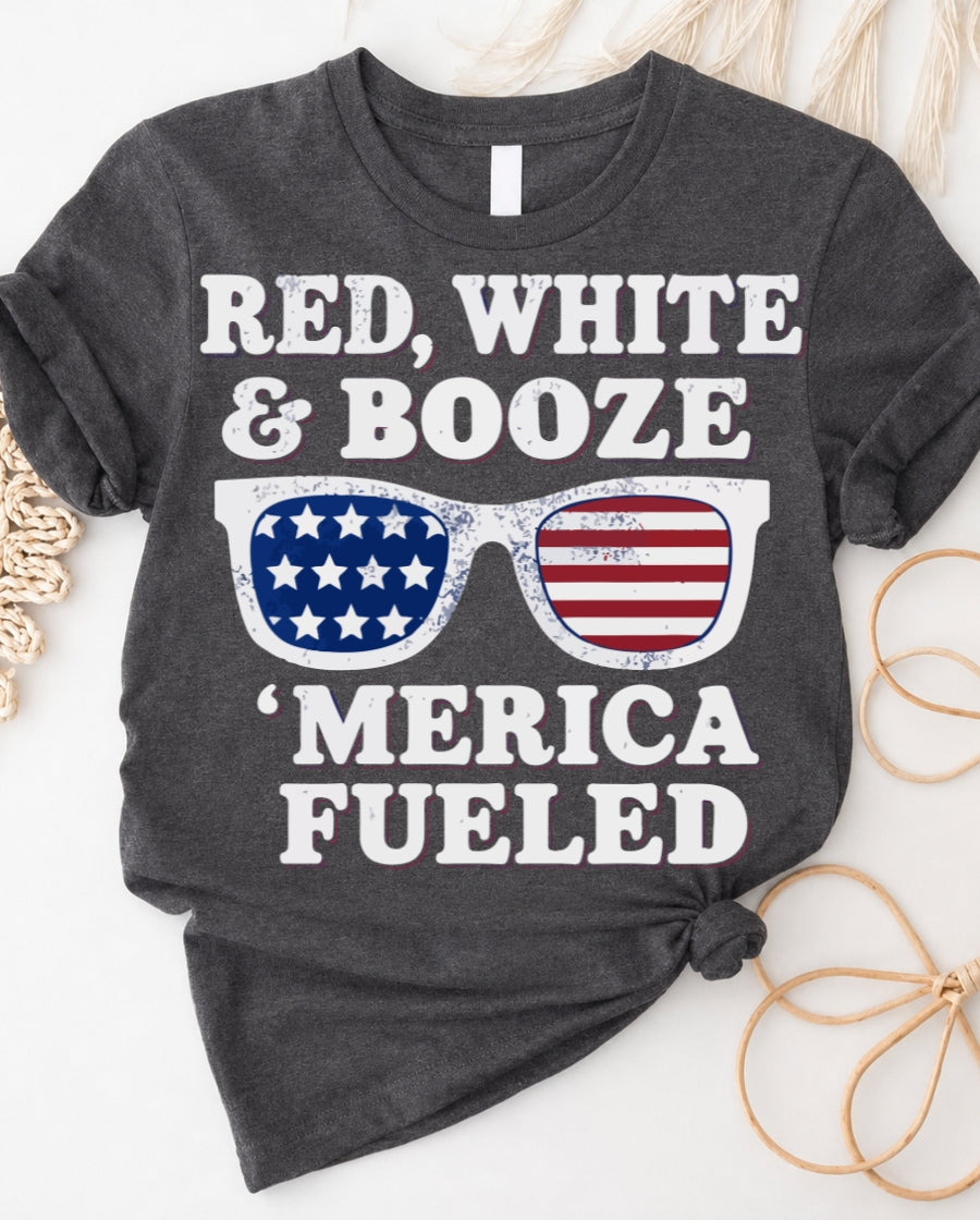 Merica Fueled 4th July Tee