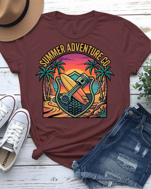 Summer Adventure Co Tee vintage mountain graphic