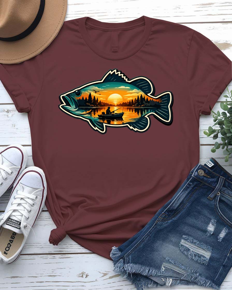 Fishing sunset designTee