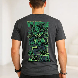 Wild Style Streetwear Tee with Graffiti Graphic - Front View
