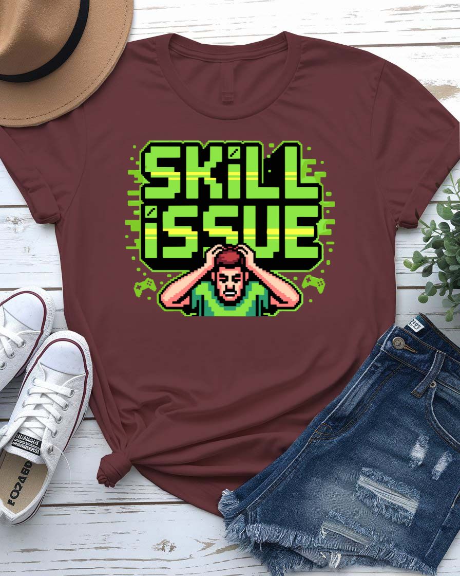 Skill Issue Gamer Graphic T-Shirt
