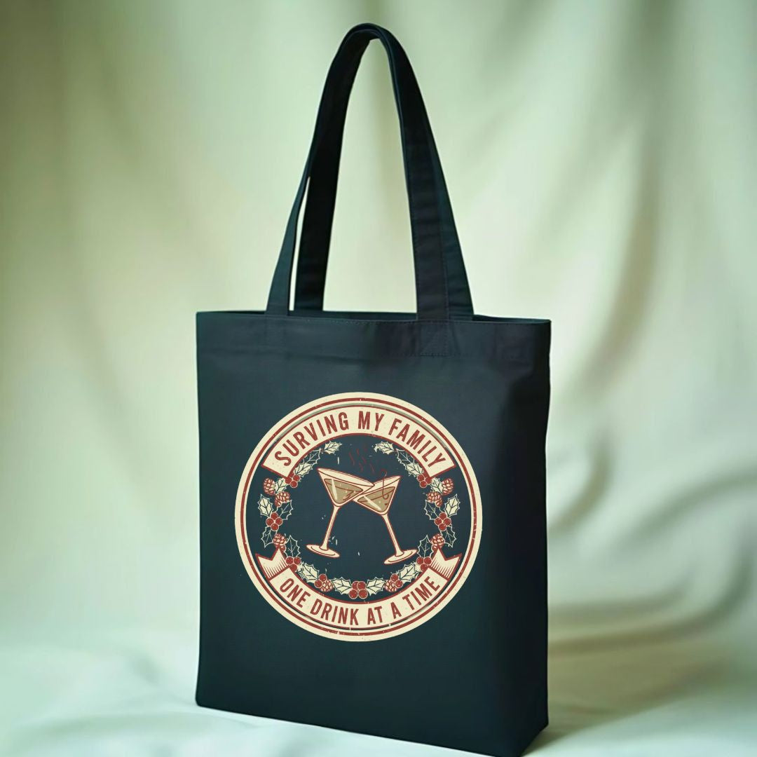 Serving My Family Funny Household Management Tote Bag