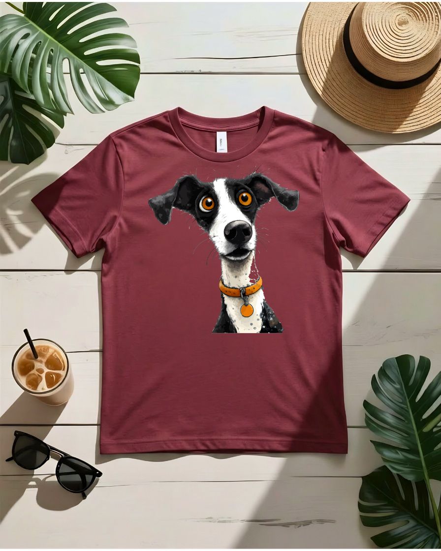 Cute dog vibes tee happy puppy face floppy ears graphic