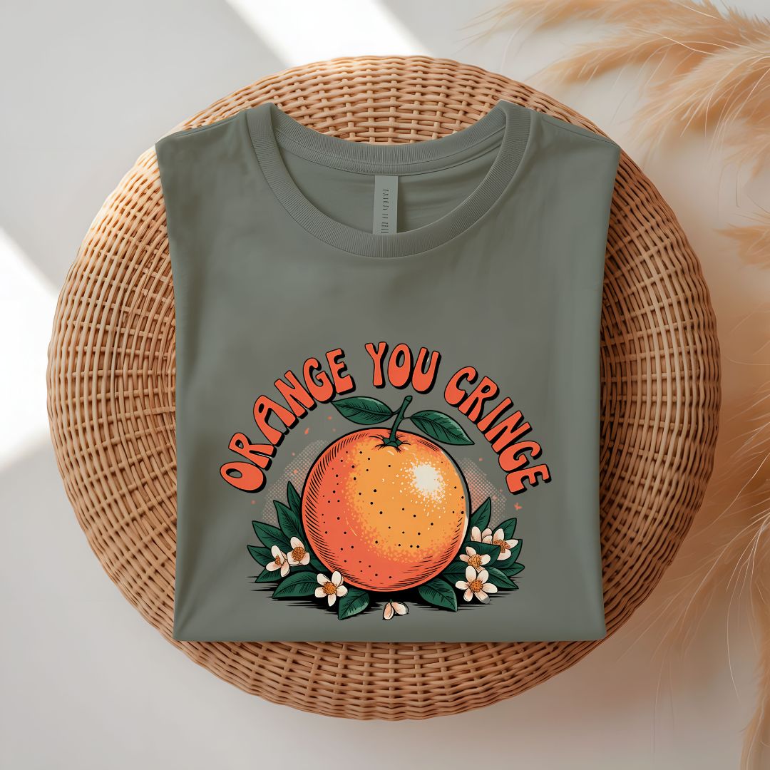 Orange You Cringe Pun Meme Graphic T-Shirt