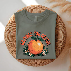 Orange You Cringe Pun Meme Graphic T-Shirt