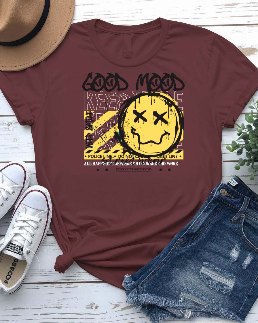 Good Mood Streetwear Tee — Positive Vibes Graphic T‑Shirt