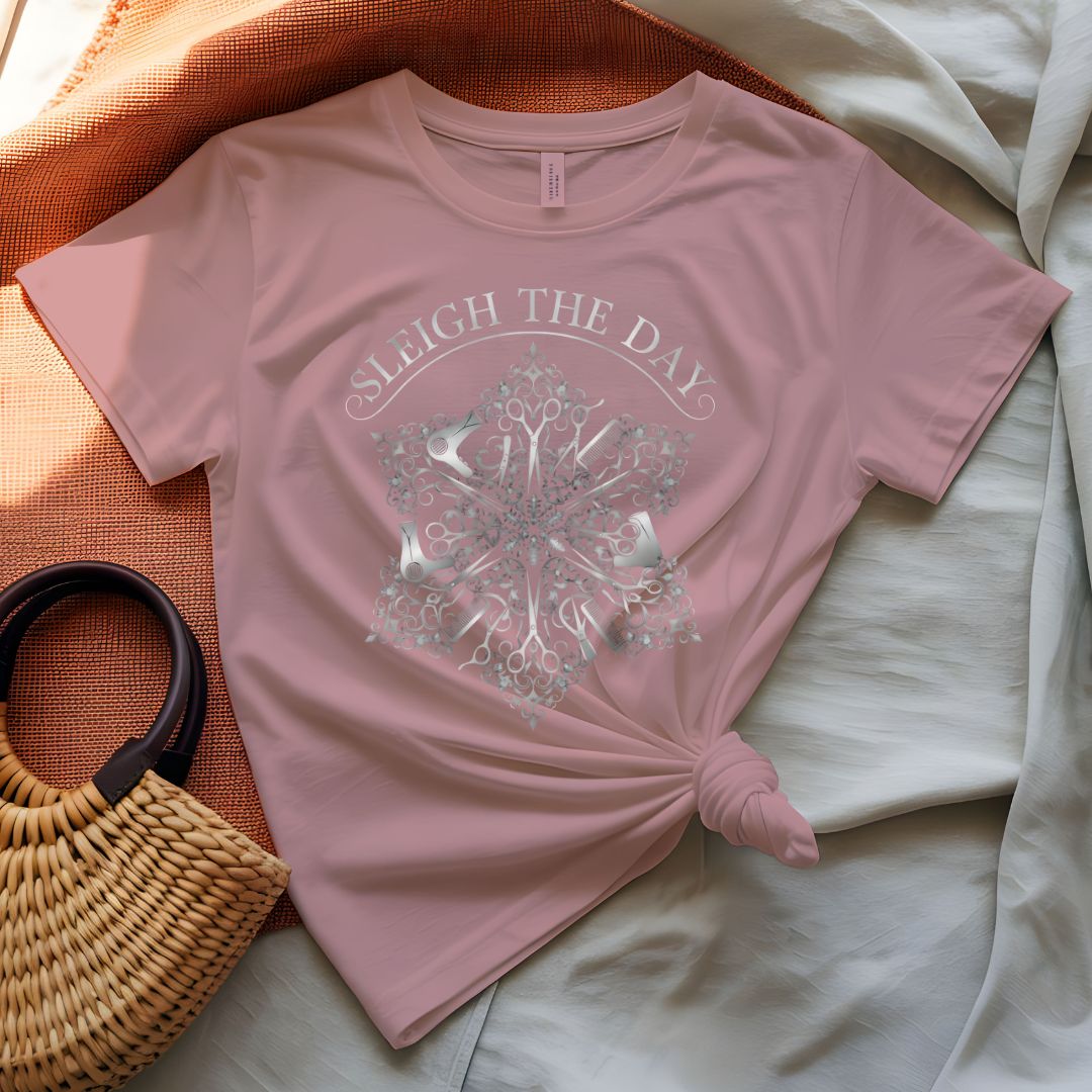 Sleigh The Day Funny Christmas Pun Motivational T-Shirt