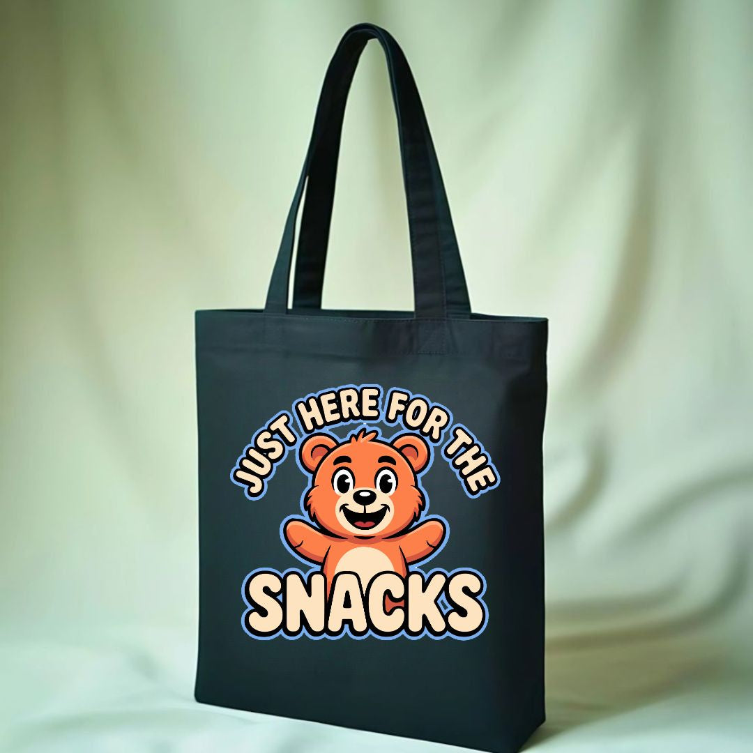 Just Here for Snacks Graphic Tote Bag