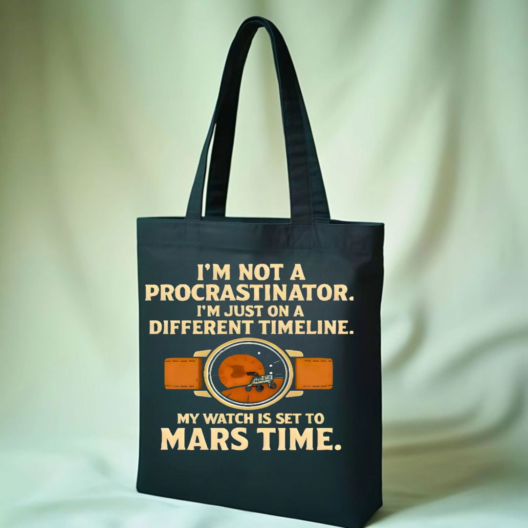"Mars Time" Tote Bag for Space and Astronomy Lovers