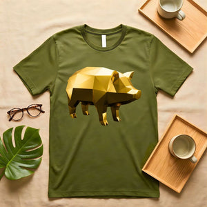 Gold Ceramic Piggy Bank Meme T-Shirt