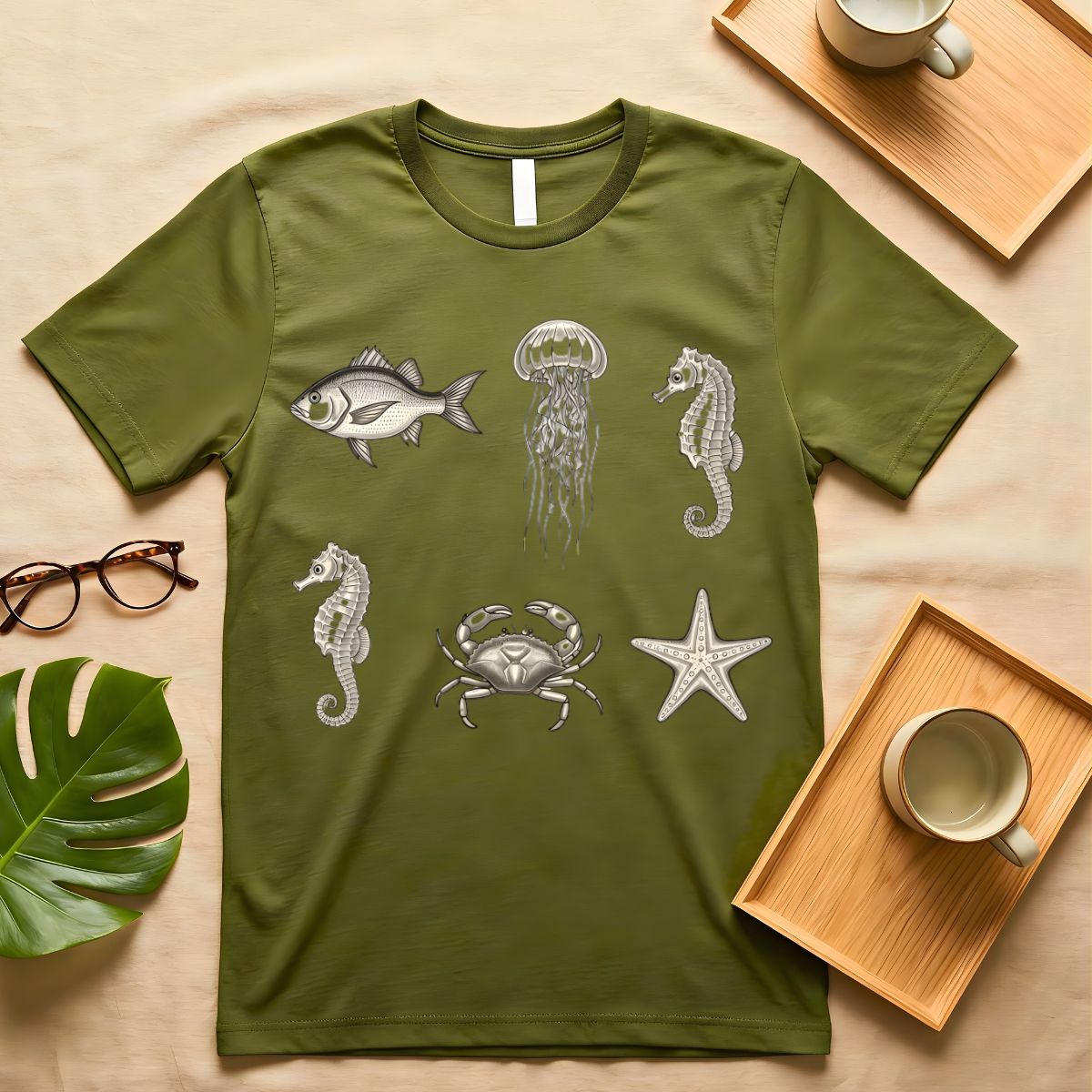 The Life Inside Ocean Tee graphic t-shirt by Memez Store