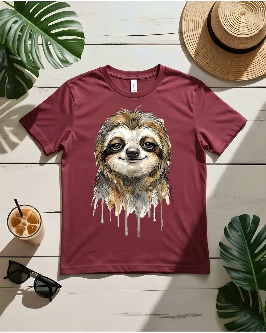 Cute zen sloth tee meditating sloth lotus pose ommm graphic