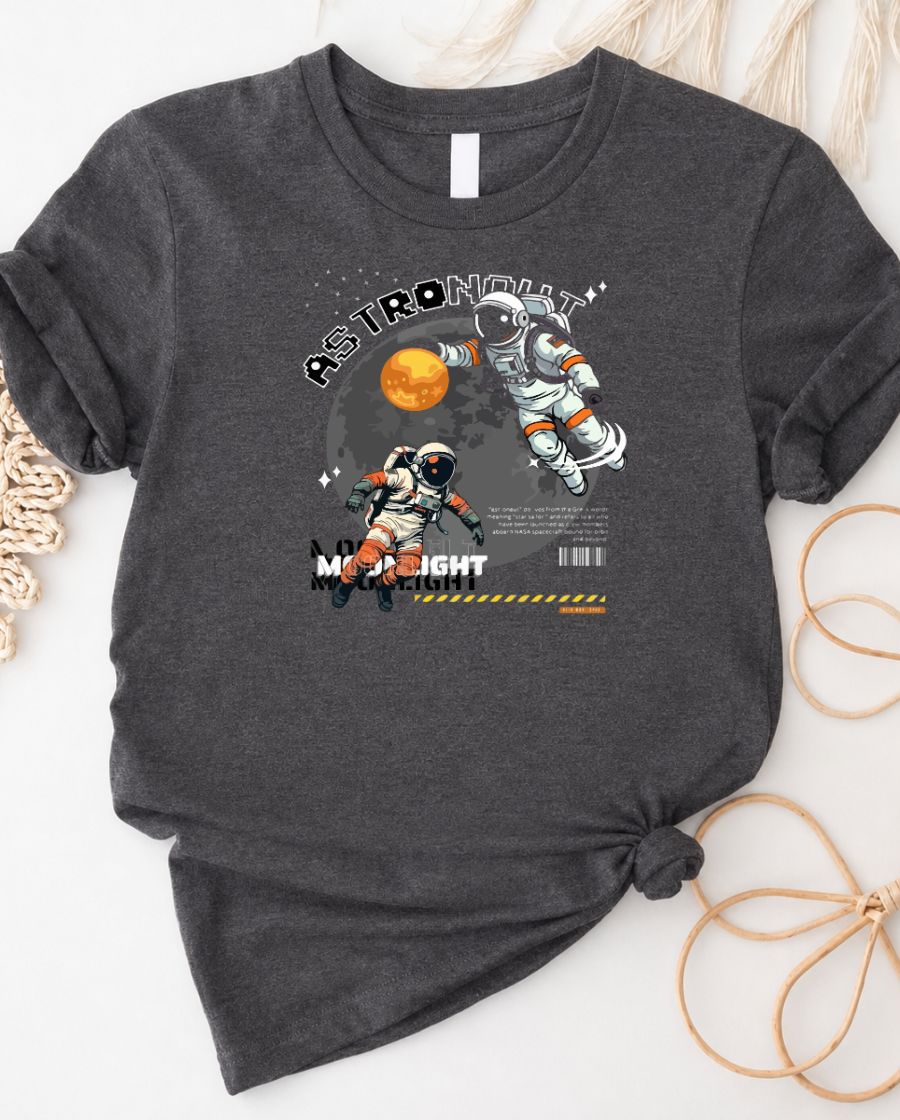 Astronaut Playing Games Tee — Gamer Space T-Shirt