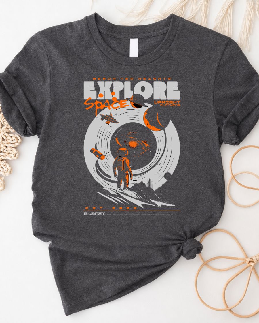 Reach the New Height Space T-Shirt — Explore Space Graphic Tee