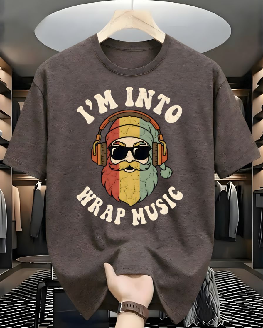 "I'm All About That Wrap Music" Christmas Gift Wrapping Pun T-Shirt