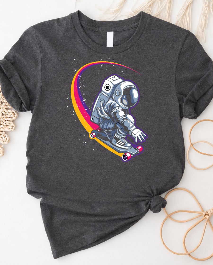 Space Skate T-Shirt — Cosmic Skateboard Graphic Tee