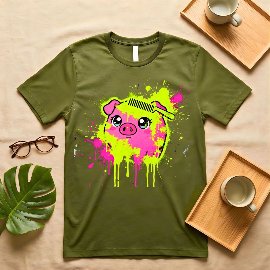 Colored Ceramic Piggy Bank Meme T-Shirt