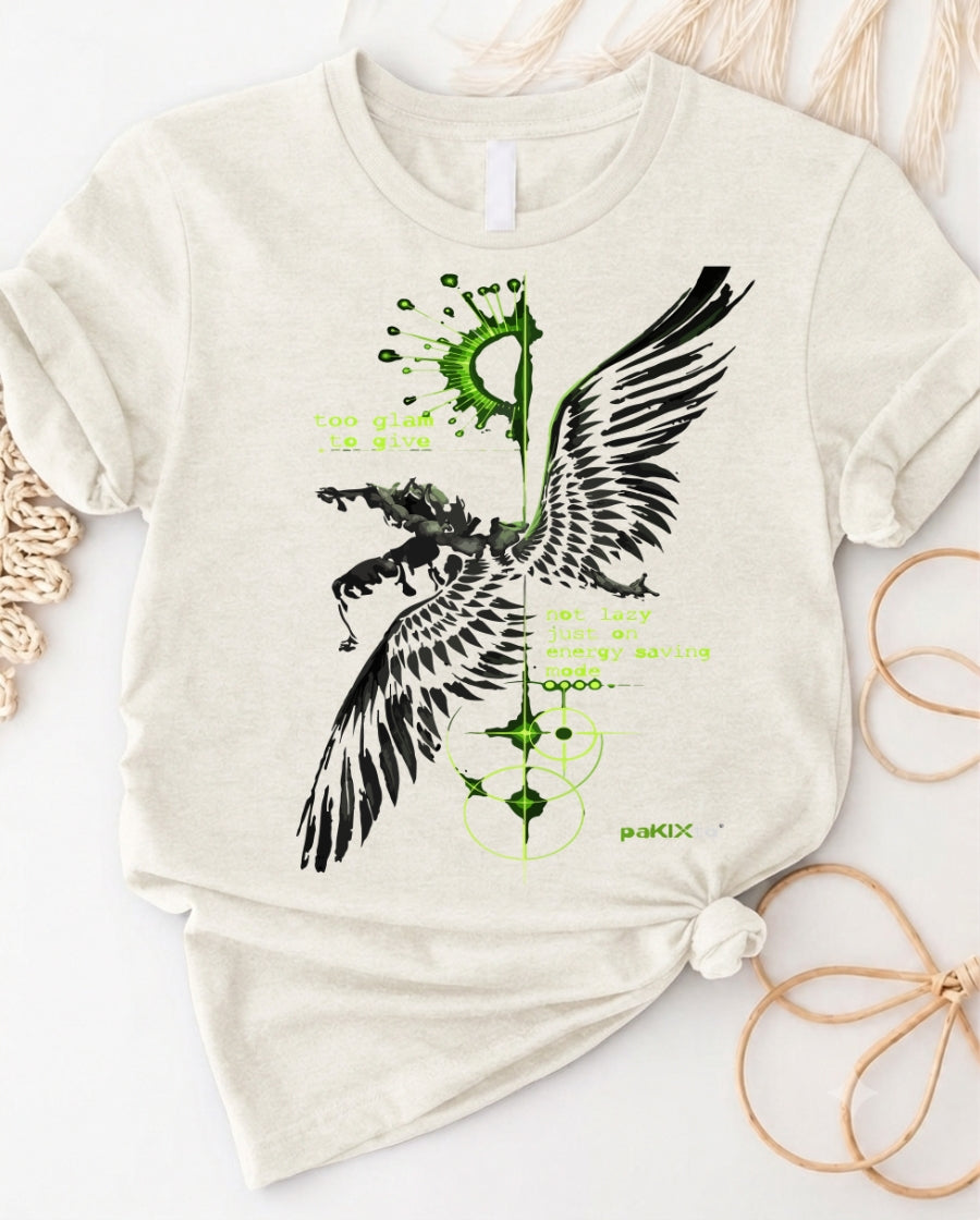 Too Glam to Give a Damn Funny Angel Graphic T-Shirt