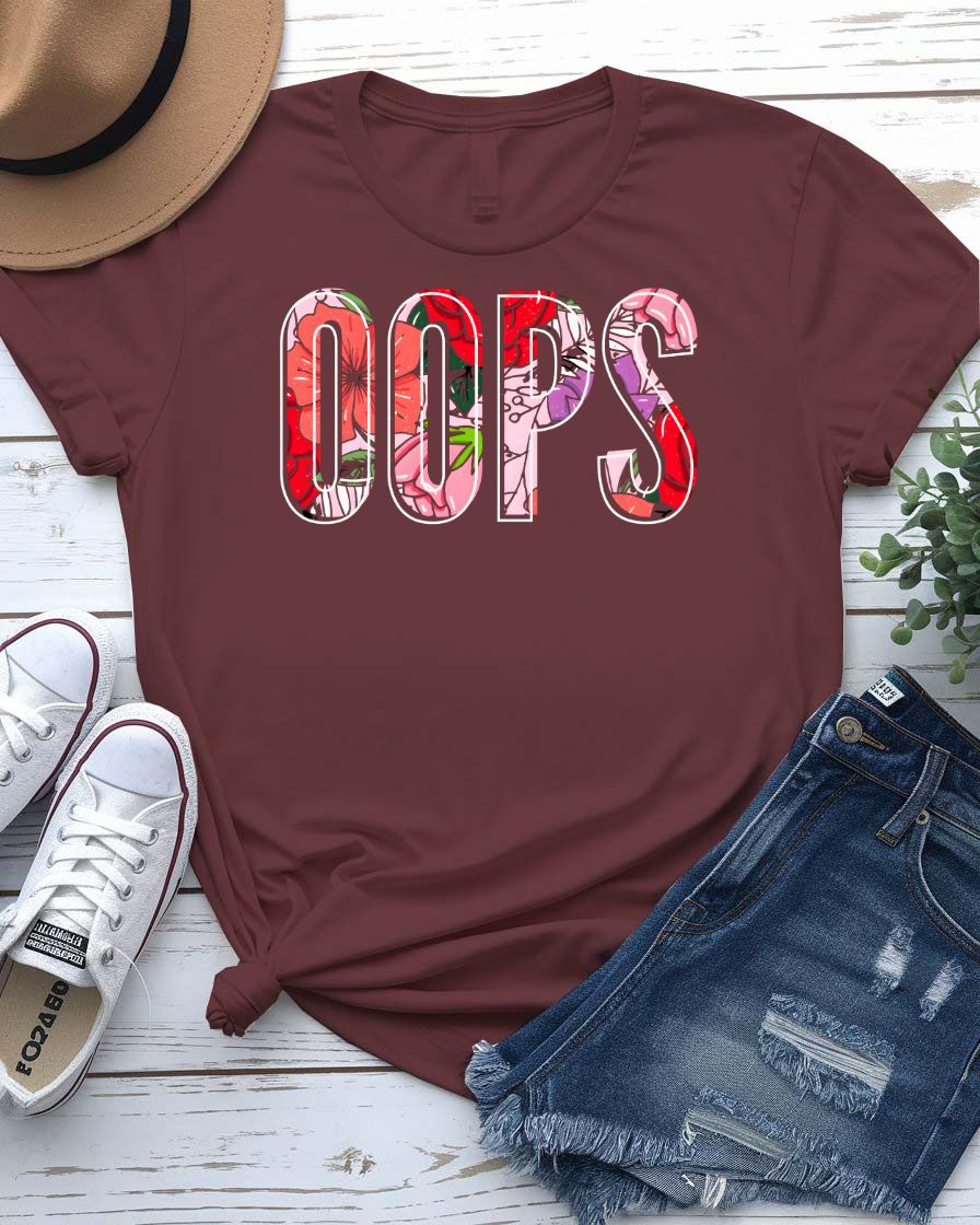 Oops Streetwear Tee — Casual Graphic T-Shirt
