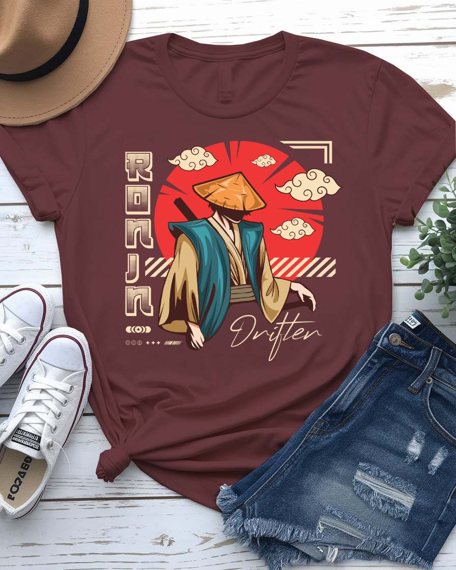 Ronin Drifter Streetwear Tee — Samurai-Inspired Urban Graphic T-Shirt