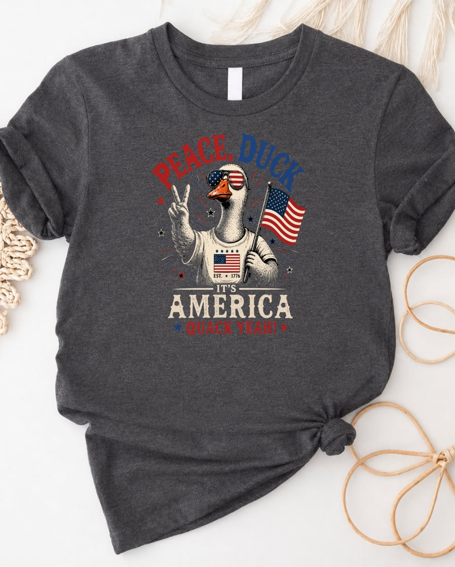 Peace Duck Tee — Cute Peace Sign Duck Graphic T-Shirt
