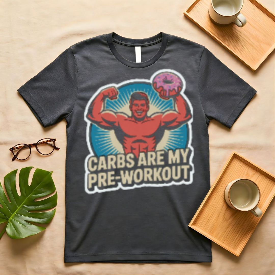 Carbs Are My Pre-Workout T-Shirt — Funny Fitness Nutrition Tee