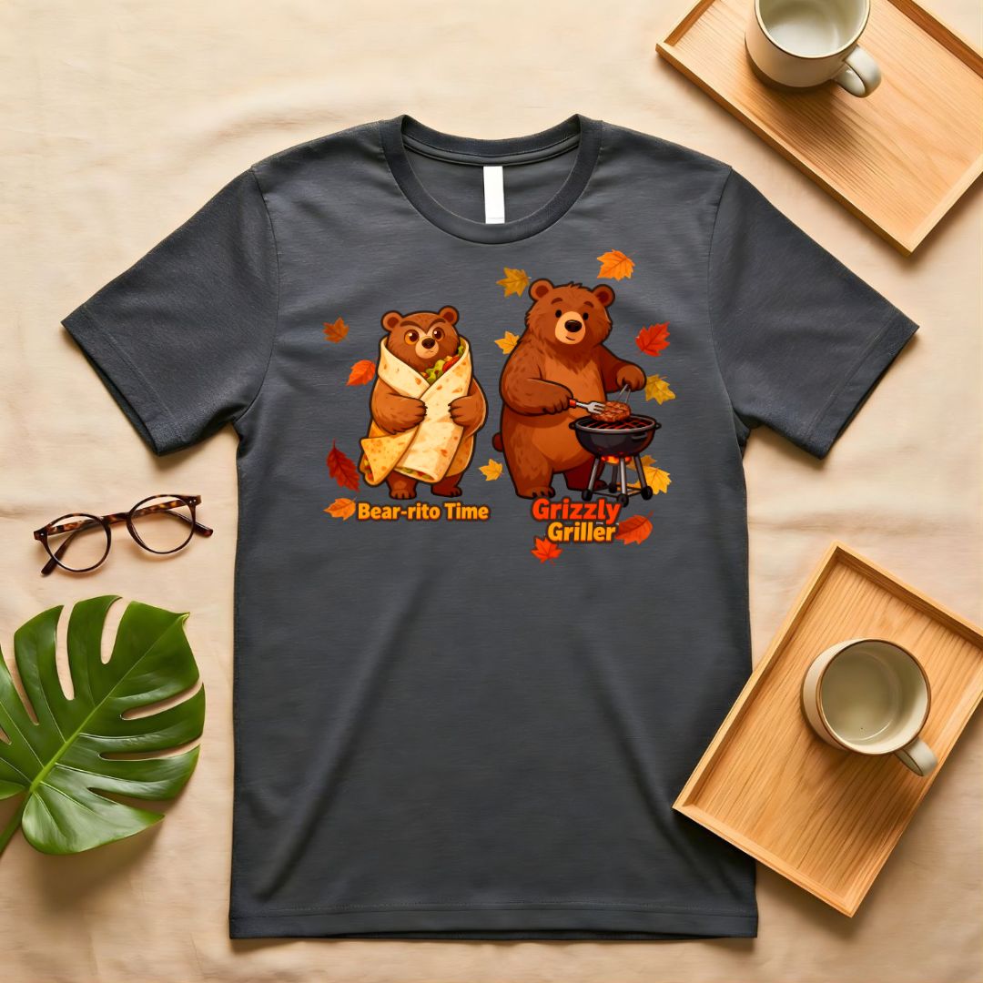 Bear-rito Time Cute Animal Pun T-Shirt