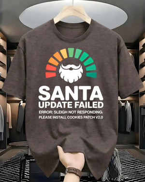 "Santa Updates Failed" Software Error Parody Christmas T-Shirt