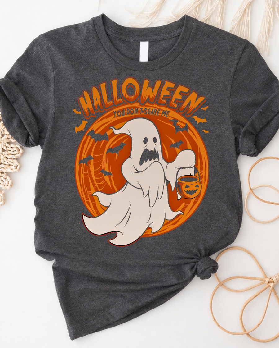Halloween Ghost Tee — "Trick or Treat" Pumpkin Candy Shirt