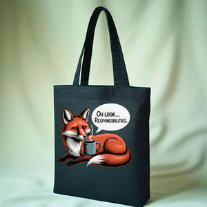 "What the Fox?" Funny Animal Pun Tote Bag