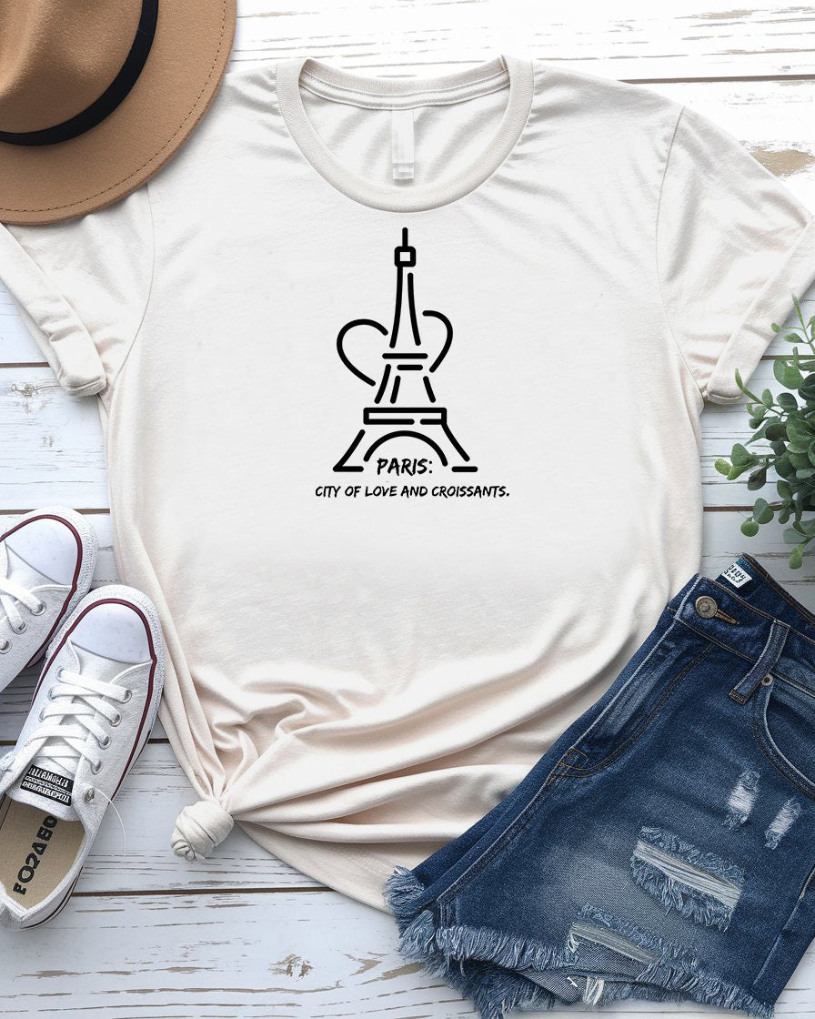 Paris Love & Croissants Meme Tee - French Humor Apparel | Memez Store