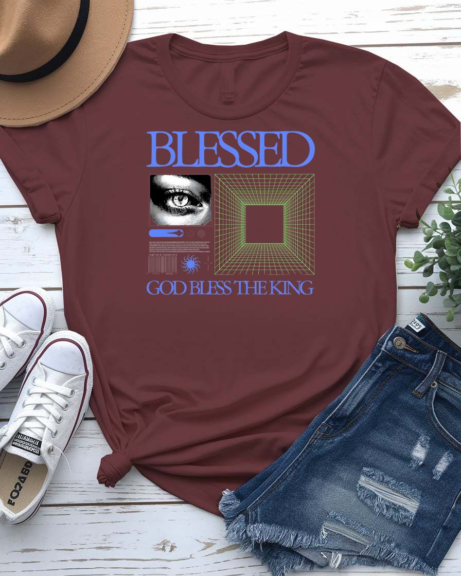 God Bless The King T‑Shirt — Patriotic Royalty Tee