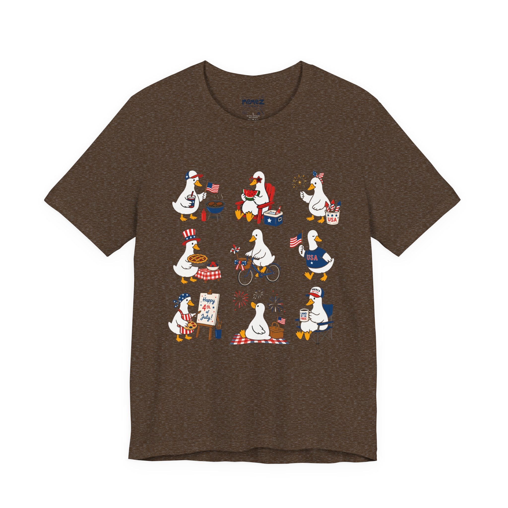 4th of July Ducks T-Shirt — Ducks In 4 July Patriotic Tee