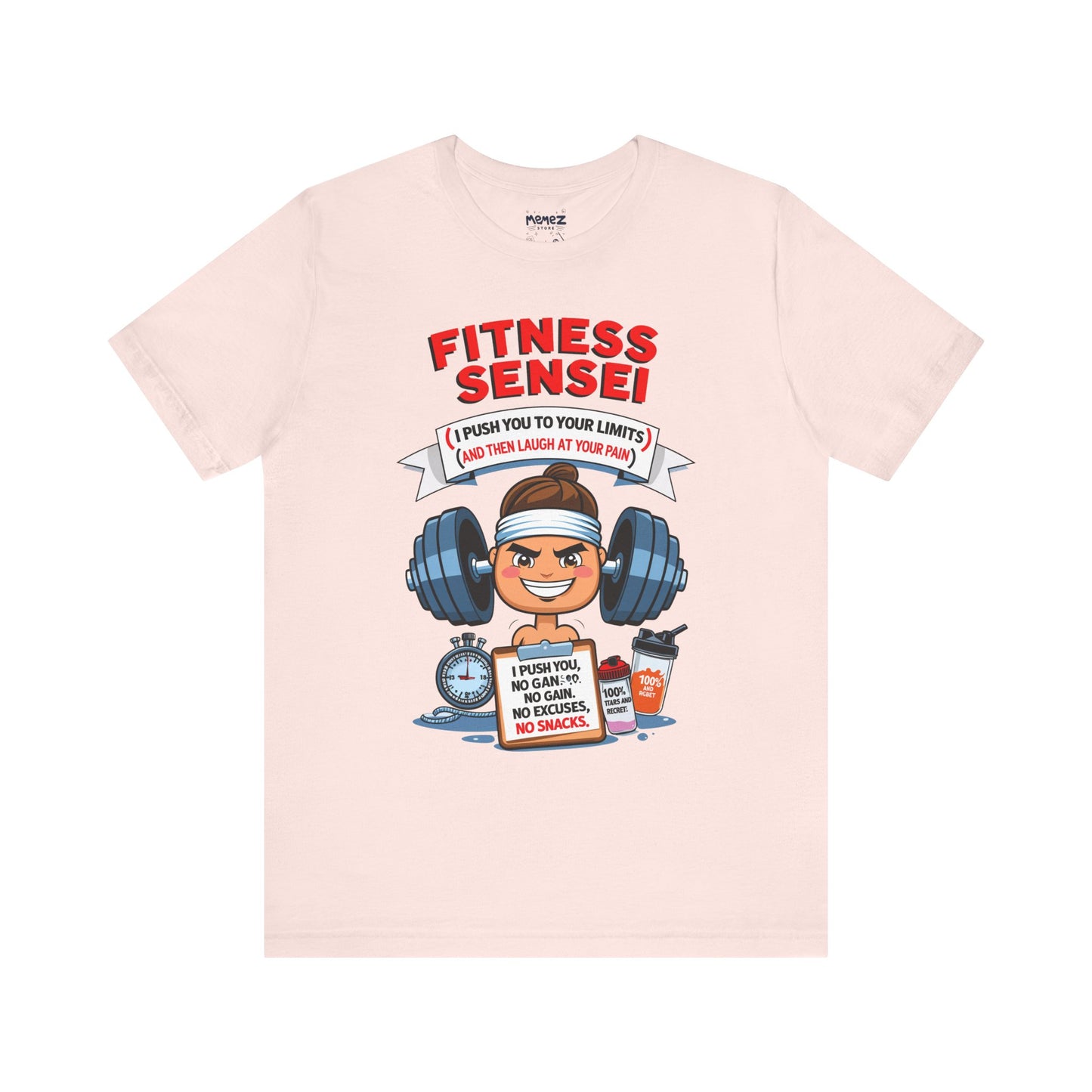 Fitness Sensei T-Shirt - gym lover funny tee by Memez Store