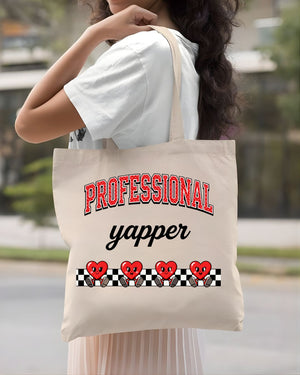Professional Yapper Funny Talkative Slang Tote Bag