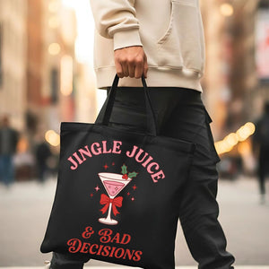 "Jingle Juice" Funny Holiday Cocktail Tote Bag