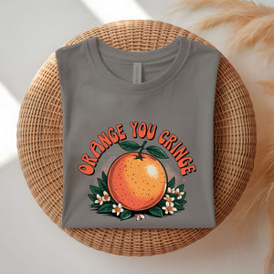 Orange You Cringe Pun Meme Graphic T-Shirt