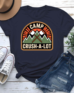 Camp Crush-A-Lot t-shirt with vintage summer camp graphic design