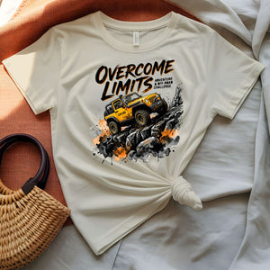 Over come limits tee upward arrow motivational graphic