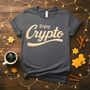 "Enjoy Crypto" Parody Funny T-Shirt for Bitcoin Fans