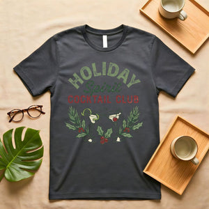 Holiday Spirit Cocktail Club Pun Humor T-Shirt