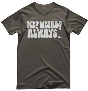 Typographical graphic tee embracing individuality and humor