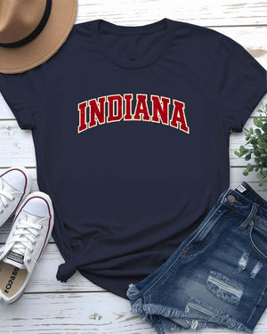 Minimalist Indiana State Outline T-Shirt