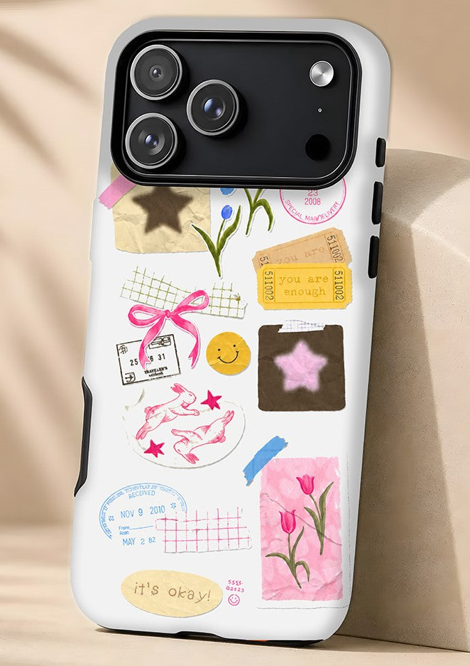 coquette stickers collage pink Magnetic Phone Case