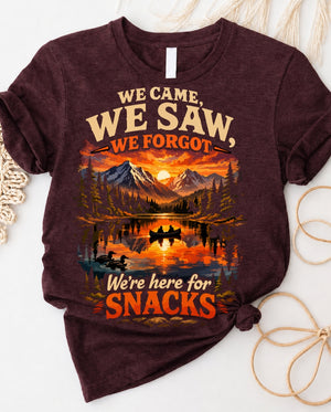 We came we saw we forgot t-shirt with vintage typography design