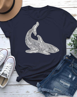 Robot Fish Tee with detailed illustration of a sleek, metallic robotic fish