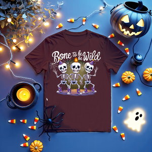 Bone to be Wild skeleton biker graphic tee by Memez Store