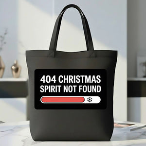 404 Error Christmas Spirit Not Found Funny Tote Bag
