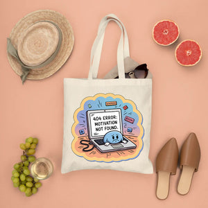404 Error Motivation Not Found Geeky Tote Bag